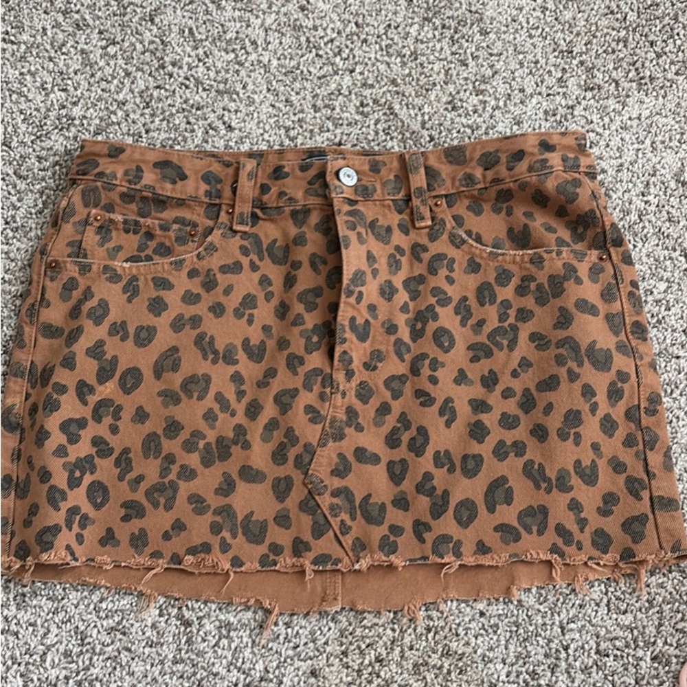 Abercrombie & Fitch Animal Print Mini Skirt